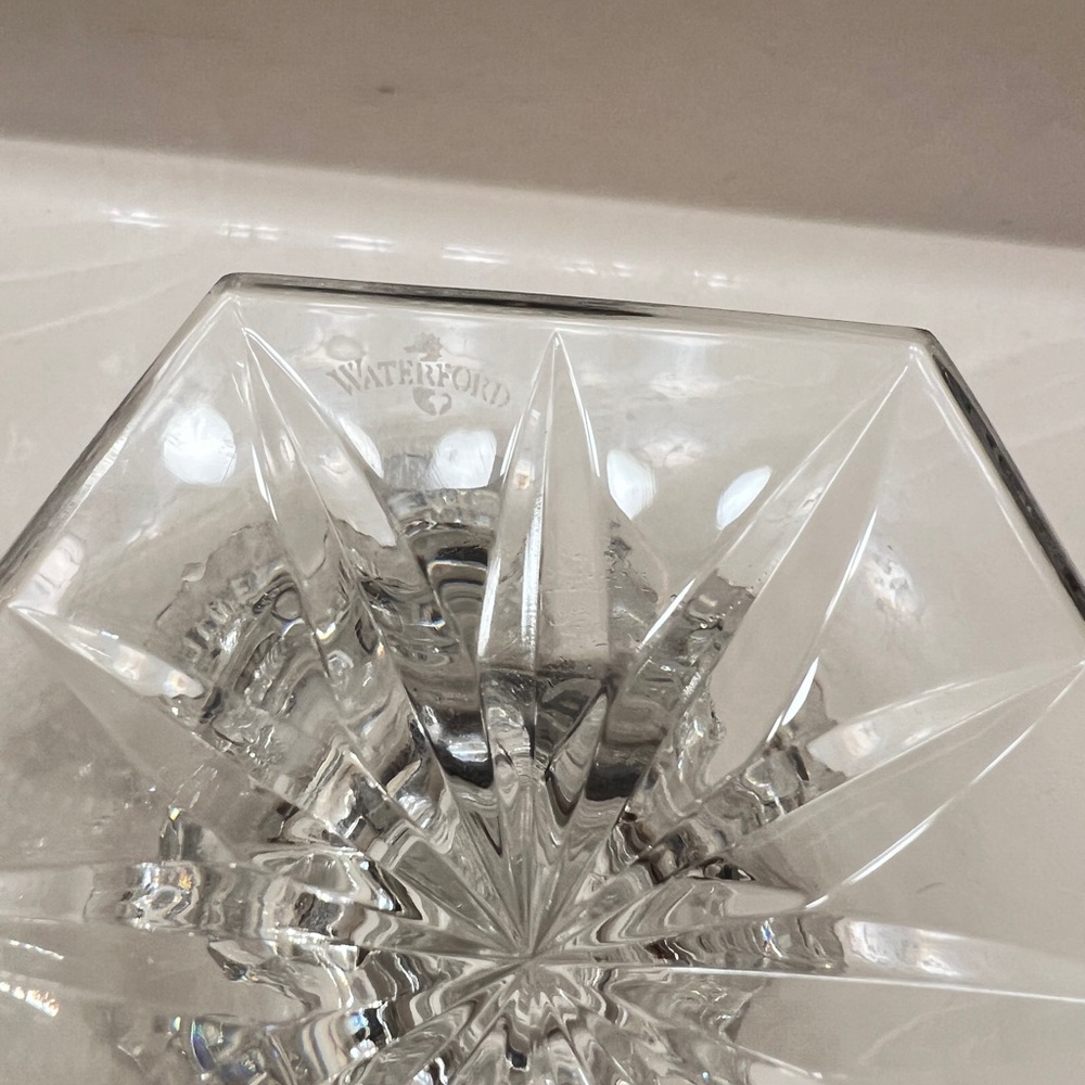 Waterford‎ Crystal Chatham Candlestick Candle Holders Hexagon Base Set - Picture 12 of 12
